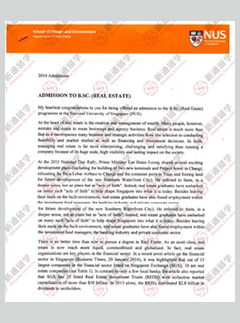新加坡国立大学offer