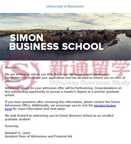 罗切斯特大学录取offer