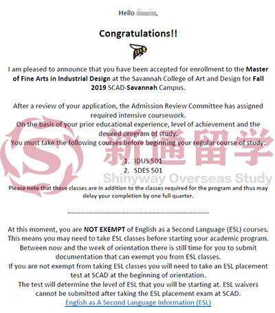 萨凡纳艺术与设计学院硕士录取