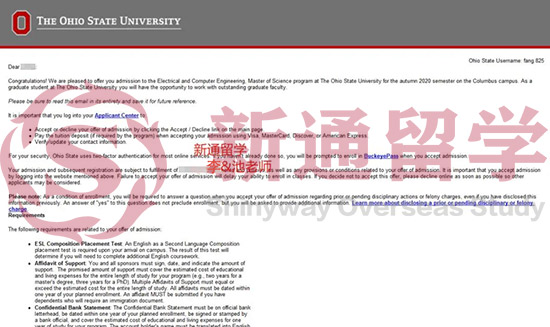 俄亥俄州立大学EE录取