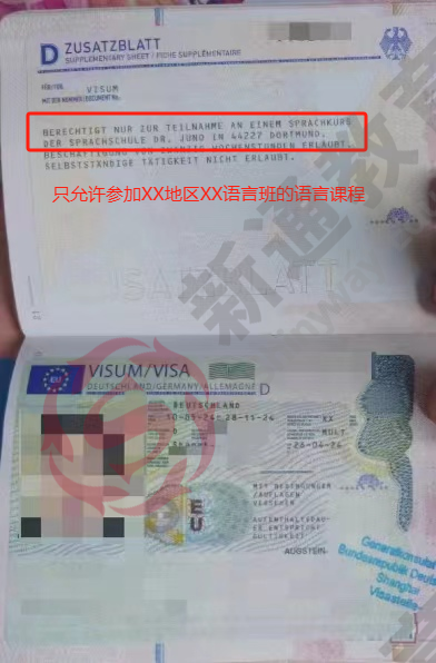 德国长期纯语言签证-获签
