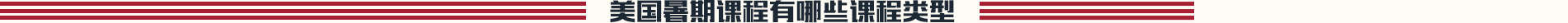 美国暑期课程类型